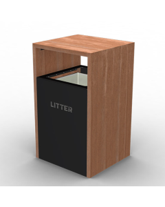 Timber Litter Bin