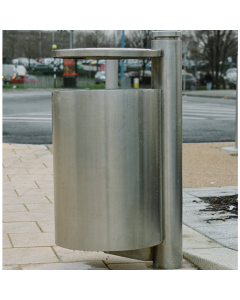 Stalen Voetstuk Openbare Afvalbak