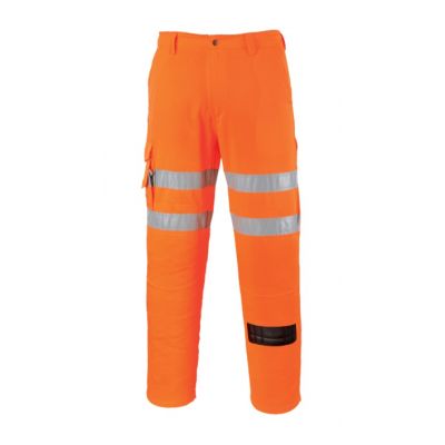 Portwest Orange Rail Hi Visibility Combat Trouser