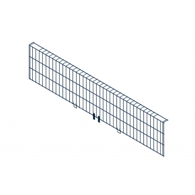2.6m Edge Protection Enhancement Barrier - Powder Coated Blue (RAL5005)