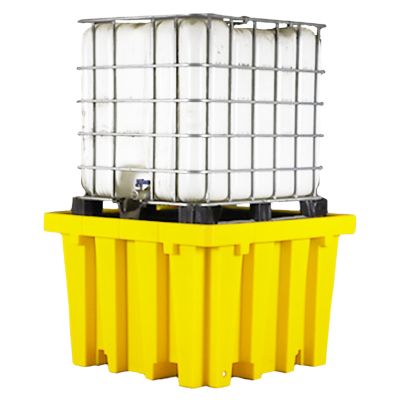Single IBC Spill Containment Pallet - Tall - With Grid