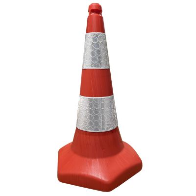 Kingkone One Piece Full Orange Traffic Cone - 75cm - Class 3 Reflection