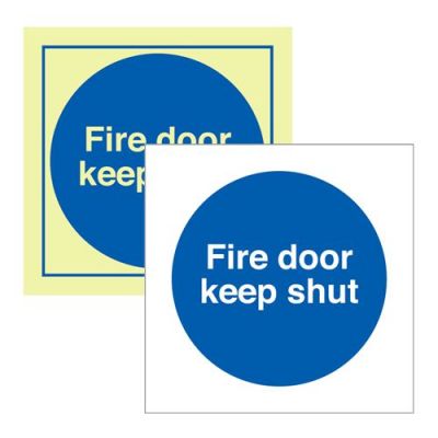 Branddeur Gesloten Houden Borden