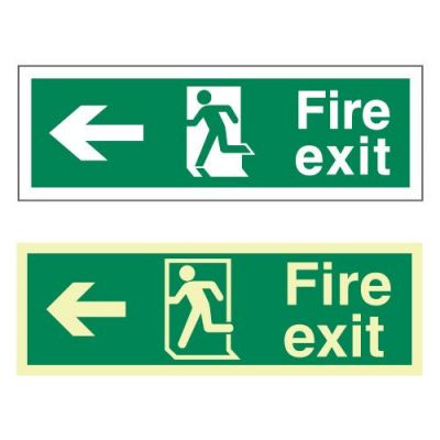 Fire Exit Arrow Left – Sign