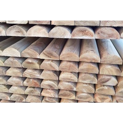 Gefreesde Halfronde Houten Rails