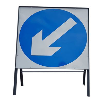 Metal Keep Left Sign