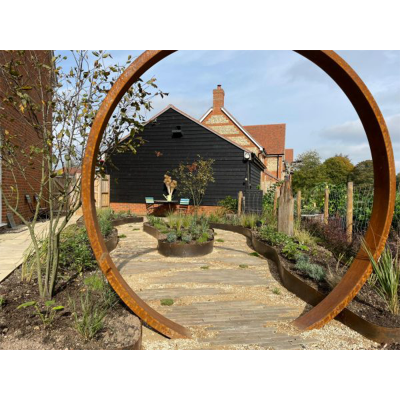 Tuin Moongate Ring - Cortenstaal