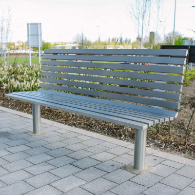 Stalen Zitbank met Rugleuning
