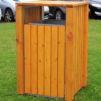 Timber Slats Litter Bin